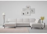 Wohnlandschaft SIT & MORE "Fashion U-Form", silber, B:338cm H:84cm T:207cm, Sofas, Wohnlandschaft, wahlweise mit Kopfteilverstellung, Vorziehsitz, motorisch, Metallfüße
