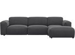 Ecksofa FLEXLUX "Lucera bequem und komfortabel durch hochwertigen Sitzaufbau, L.Form", grau (dervit grau), B:284cm H:73cm T:171cm, 100% Polyester, Sofas, Ecksofa, modern & anschmiegsam, Kaltschaum, Stahl-Wellenunterfederung