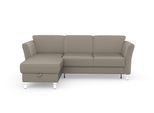 Ecksofa SIT & MORE "Visby L-Form", braun (latte), B:248cm H:87cm T:162cm, Sofas, Ecksofa, wahlweise mit Bettfunktion und Bettkasten, frei im Raum stellbar