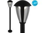LED Außen-Stehlampe NÄVE "Clint", schwarz, B:19cm H:100cm T:16,5cm, Leuchten, LED Außen-Stehlampe, Aluminium schwarz Kunststoff klar incl. 14x LED IP44 Höhe 100cm