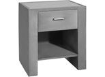 Nachttisch HOME AFFAIRE, grau, B:50cm H:61cm T:41cm, Tische, Nachttisch