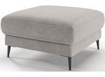 Polsterhocker HOME AFFAIRE "Downtown", grau (hellgrau), B:80cm H:44cm T:80cm, 100% Polyester, Hocker, Polsterhocker, passend zur Serie, auch in Cord