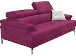 2,5-Sitzer EGOITALIANO "Soul, Design und Sitzkomfort auf hohem Niveau, tolle Details", pink (fuchsia), B:200cm H:76cm T:106cm, Sofas, 2 5-Sitzer, inkl. Kopfteilverstellung für noch mehr Komfort, Designfuß