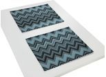 Platzset WIRTH "BENEWITZ" Gr. 1, blau (petrol), B:40cm L:35cm, Obermaterial: 90% Polyester, 10% Baumwolle, Platzsets, Platzset