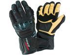 Motorradhandschuhe ROLEFF "RO 69" Gr. S, schwarz (schwarz, beige), Handschuhe, S, Obermaterial: 90% Rindsleder, 10% Polyester. Innenfutter: 100% Polyester, Motorradhandschuhe, winddicht