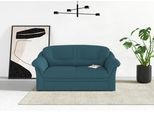 2-Sitzer DOMO COLLECTION "Montana für kleine Räume, Breite 146cm, komfortabel und zeitlos", blau (petrol), B:146cm H:84cm T:82cm, 92% Polyester, 8% Nylon, Sofas, 2-Sitzer, bequeme Armlehnen