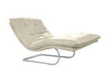 Relaxliege W.SCHILLIG "daily dreams", beige (sahara s37), B:95cm H:91cm T:170cm, Stoff S37 (100% Polyester), Sofas, Relaxliege, in Waffelkissen-Optik, wahlweise mit Motor, silber matt, in 2 Breiten