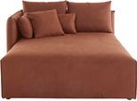 Ottomane OTTO HOME "Nöre", braun (cognac), B:138cm H:86cm T:168cm, 100% Polyester, Sofas, Ottomane, Lounge-Modul - zum eigenen Zusammenstellen, Breite 138cm, Tiefe 168cm