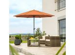 Sonnenschirm SCHNEIDER SCHIRME "Adria", orange (terracotta), Obermaterial: 100% Polyester, Standschirme, Sonnenschirm, ohne Schirmständer