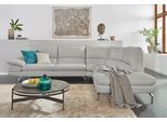 Ecksofa CALIA ITALIA "Dave, italienisches Designsofa L-Form, erstklassiger Sitzkomfort", grau, B:297cm H:87cm T:97cm, Leder BULL - 100% Leder;Leder SORRRENTO - 100% Leder, Sofas, Ecksofa, Ottomane wahlweise links oder rechts, in zwei tollen Lederqualitäten