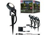 LED Gartenstrahler PAULMANN "Plug & Shine", grau (anthrazit), H:29cm Ø:5cm, Leuchten, LED Gartenstrahler, LED-Modul, IP67, 3000K