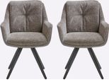 Stuhl HEINE HOME, grau, 1 Stk., Polyester, Kunststoff, Metall, Polyester, Polyurethan, Spanplatte, Stühle, Stuhl