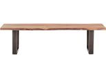 Bank MCA LIVING "CALABRIA", braun (antik gewischt, akaziefarben), B:180cm H:47cm T:40cm, Massivholz, Sitzbänke, Bank