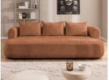 Big-Sofa HOME AFFAIRE "LUSSAC 4-Sitzer Design-Sofa mit Zierkissen, Maße B/T/H: 242/123/78 cm", terra, B:242cm H:78cm T:122,5cm, 100% Polyester, Sofas, Big-Sofa, hoher Sitzkomfort und modernes Design, Sofa ohne Bettfunktion