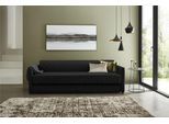Schlafsofa "Ken", schwarz, B:224cm, 100% Polyester, ATLANTIC HOME COLLECTION, Sofas, Schlafsofa, mit Bettfunktion, inklusive Topper mit abnehmbarem Bezug