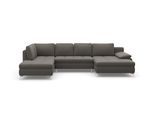 Wohnlandschaft SIT & MORE "Latigo U-Form", braun (schlamm), B:326cm T:201cm, Sofas, Wohnlandschaft, mit Recamiere, wahlweise mit Bettfunktion und Bettkasten