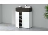 Schuhschrank HOME AFFAIRE "Savona", weiß (weiß hg, zement), B:76cm H:100cm T:35cm, Holzwerkstoff, Schränke, Schuhschrank