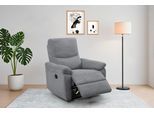 Relaxsessel HOME AFFAIRE "ODILON, TV-Sessel mit Relax- und Liegefunktion, Struktur-Bezug", grau (anthrazit), B:92cm T:91cm, Sessel, Relaxsessel, manuelle und elektrische Funktion (mit USB A/C), Federkern-Polsterung