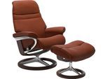 Fußhocker STRESSLESS "Sunrise", braun (copper paloma), B:57cm H:42cm T:40cm, Leder BATICK: BATICK ist ein leicht korrigiertes, durchgefärbtes und genarbtes Möbelleder, bei dem die meisten Unebenheiten und Spuren in der Regel entfernt wurden.;Leder PALOMA: PALOMA ist ein durchgefärbtes Semianilin-Möbelleder mit natürlicher Narbung.;ROHLEDER Stoff Q2 FARON: Ein fester zuverlässiger Bouclé mit einem