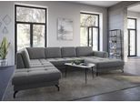 Wohnlandschaft SIT & MORE "Bendigo U-Form", grau (hellgrau), B:332cm H:84cm T:226cm, Sofas, Wohnlandschaft, inklusive Sitztiefenverstellung, Bodenfreiheit 12 cm, in 2 Fußfarben