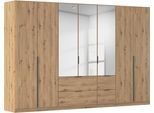 Drehtürenschrank OTTO HOME "Kleiderschrank Schrank Garderobe AGORDO mit Dekor- oder Hochglanzfront", braun (eiche artisan), B:315cm H:229cm T:54cm, Holzwerkstoff, Schränke, Drehtürenschrank, mit Außenschubkästen, in 7 Breiten und 2 Höhen MADE IN GERMANY