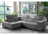 Ecksofa EXXPO - SOFA FASHION "VITTORIO mit Komfortfunktionen, bequem und modern, Cord, L-Form", grau, B:308cm H:73cm T:203cm, Sofas, Ecksofa, inkl. Kopfteil- und Sitztiefenverstellung, wahlweise mit Bettfunktion