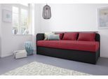 Polsterliege MAINTAL "Diana", rot (rot, schwarz), B:93cm, Komplettbetten, Polsterliege
