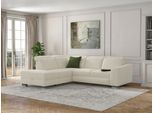 Ecksofa SIT & MORE "Dundee L-Form", beige (creme), B:263cm H:86cm T:219cm, Sofas, Ecksofa, mit Federkern und Edelstahlfüßen, wahlweise mit Kopfteilverstellung
