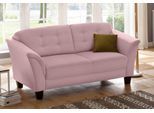 3-Sitzer HOME AFFAIRE "Trondheim", rosa (altrosa), B:196cm H:89cm T:90cm, Flachgewebe (100% Polyester);Luxus-Microfaser (90% Polyester, 10% Polyamid);Struktur fein (100% Polyester), Sofas, 3-Sitzer, mit Federkern, Knopfheftung im Rücken, Füße Buche