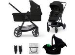 Kombi-Kinderwagen KINDERKRAFT "NEWLY 3IN1 MINK PRO", Baby, schwarz (classic schwarz), Kinderwagen Kombi-Kinderwagen