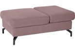 Hocker SIT & MORE "Percy", lila (flieder), B:114cm H:46cm T:71cm, Hocker, Hocker, Fußhöhe 15cm, mit Klappfunktion, wahlweise in 2 Fußfarben