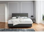 Stauraumbett "Josie", grau (dunkelgrau), B:183cm H:107cm L:212cm, ATLANTIC HOME COLLECTION, Betten, Stauraumbett, mit Taschen-Federkernmatratze und Bettkasten