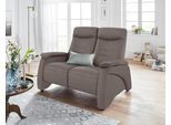 2-Sitzer EXXPO - SOFA FASHION "Ascoli, Kinosofa mit hohem Sitzkomfort, bequeme Armlehnen", grau (delphin), B:140cm H:106cm T:99cm, NaturLEDER (echtes Rindsleder) in Sitz und Rücken. Korpus in passendem Kunstleder SOFTLUX bezogen;Velours in Lederoptik (100% Polyester);Webvelours ( 92% Polyester, 8% Nylon), Sofas, 2-Sitzer, hoher Rücken, inkl. Relaxfunktion