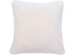 Dekokissen GÖZZE "Premium Cashmere-Feeling Kissen", weiß (wollweiß, unifarben), B:50cm H:10cm L:50cm, Polyester, Dekokissen_Sitzkissen_Kissenhüllen, Dekokissen, 50x50cm,passend zur Premium Cashmere-Feeling Decke,Kissenhülle&Füllung