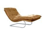 Relaxliege W.SCHILLIG "daily dreams", gelb (kurkuma z69), B:75cm H:91cm T:170cm, Longlife Xtra-Leder Z69: Das feinnarbige, gedeckte Softleder Z69 besticht durch seine außergewöhnliche Weichheit im trendigen »Vintage-Look«, Hautstärke 0, 9 - 1, 1 mm, Sofas, Relaxliege, in Waffelkissen-Optik, wahlweise mit Motor, silber matt, in 2 Breiten