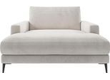 Chaiselongue HOME AFFAIRE "Downtown Loungemöbel zum Relaxen, B/T/H: 132/170/84 cm", weiß, B:132cm H:84cm T:170cm, 95% Polyester, 5% Nylon, Sofas, Chaiselongue, auch in Bouclé, Cord und Easy care - leicht mir Wasser zu reinigen
