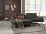 Ecksofa W.SCHILLIG "enjoy&MORE, mit tollem Sitzkomfort, elegant und bequem, L-Form", grün (hunter r66), B:294cm H:87cm T:185cm, Chenille-Flachgewebe R66 (85% Polyester, 15% Nylon);Longlife Xtra-Leder Z59: Glattleder mit modischer Prägung. Hautstärke 0, 9 - 1, 1 mm;Stoff S37 (100% Polyester), Sofas, Ecksofa, mit Sitztiefenverstellung, Füße silber matt, Breite 294 cm