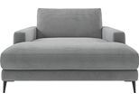 Chaiselongue HOME AFFAIRE "Downtown Loungemöbel zum Relaxen, B/T/H: 132/170/84 cm", silber, B:132cm H:84cm T:170cm, 95% Polyester, 5% Nylon, Sofas, Chaiselongue, auch in Bouclé, Cord und Easy care - leicht mir Wasser zu reinigen