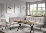 Essbank EXXPO - SOFA FASHION "Mocca Essbank, Sitzbank", beige (sand), B:260cm H:94cm T:201cm, Sitzbänke, Essbank, hoher Sitzkomfort, bequem und elegant, hochwertige Detailverarbeitung