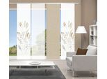 Schiebegardine VISION S "AYENE 4er SET" Gr. 1, beige (sand), B:60cm H:260cm, Polyester, Gardinen, Schiebegardine, Schiebevorhang Digidruck 4er Set AYENE