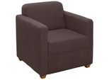 Sessel HOME AFFAIRE "Belfort", braun (dunkelbraun), B:78cm H:80cm T:83cm, Struktur fein ( 100% Polyester);Luxus-Microfaser (100% Polyester);Luxus-Microfaser Vintageoptik(100% Polyester), Sessel, Sessel, mit Federkern