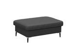 Pouf FLEXLUX "Fiore", schwarz (deep schwarz), B:97cm H:34cm T:66cm, Aluminium, Holz teilmassiv, Poufs, Pouf, Kaltschaum, Füße Alu+schwarz