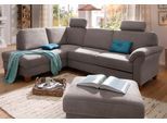 Ecksofa HOME AFFAIRE "Borkum L-Form, B: 249 cm - OTTO. Verlässliche Qualität.", grau, B:249cm H:87cm T:189cm, Struktur (100% Polyester);Luxus-Microfaser ALTARA NUBUCK (100% Polyester);MELROSE (100% Polyester);Luxus-Microfaser Toro (100% Polyester), Sofas, Ecksofa, optional Bettfunktion, Federkern