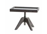 Nachttisch HASENA "Carpi", grau (grau, grau, silbern), B:52cm H:53cm T:42cm, Akazie massiv, Tische, Nachttisch