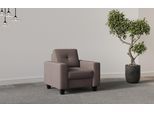 Sessel HOME AFFAIRE "Varese", grau (taupe), B:96cm H:91cm T:90cm, 90% Polyester 10% Polyamid, Sessel, Sessel, Kreuznaht in beige