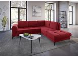 Ecksofa SIT & MORE "Bendigo L-Form", rot, B:258cm H:84cm T:226cm, Sofas, Ecksofa, inklusive Sitztiefenverstellung, Bodenfreiheit 12 cm, in 2 Fußfarben