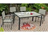 Garten-Essgruppe GARDEN PLEASURE "OLIVIA", grau, Sitzmöbel-Sets, Garten-Essgruppe