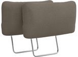 Kopfstütze HOME AFFAIRE "Rochelle", braun (schlamm), B:50cm H:25cm T:12cm, 100% Polyester, Polsterauflagen, Kopfstütze, 2 Stück im Set