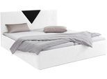 Polsterbett "Malibu", schwarz-weiß (weiß, schwarz), B:172cm L:212cm, Bezug Bett: Microfaser (100% Polyester);Bonnell-Federkernmatratze: 51% Polypropylen, 39% Polyester und 10% Baumwolle;Kaltschaummatratze: 100% Polyester, Bezug abnehm- und waschbar bis 60C, WESTFALIA SCHLAFKOMFORT, Betten, Polsterbett, inkl. Bettkasten bei Ausführung mit Matratze