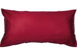 Kissenbezug JANINE "Colors Mako Satin", rot (bordeaux), B:80cm L:40cm, Mako-Satin, Mako-Satin, Kissenbezüge, Kissenbezug, mit Reißverschluss, uni Kissenhülle, feinfädig, 100% Baumwolle